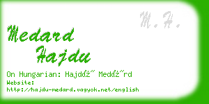 medard hajdu business card